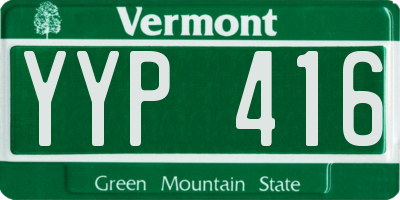 VT license plate YYP416