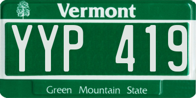 VT license plate YYP419