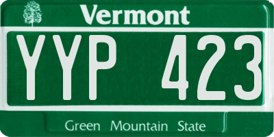 VT license plate YYP423