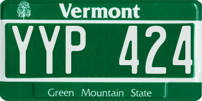 VT license plate YYP424