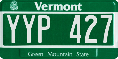 VT license plate YYP427