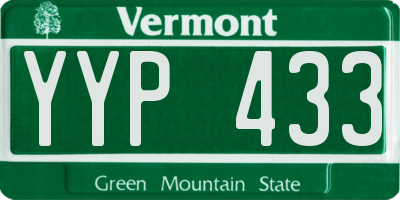 VT license plate YYP433