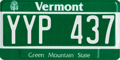 VT license plate YYP437