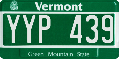VT license plate YYP439