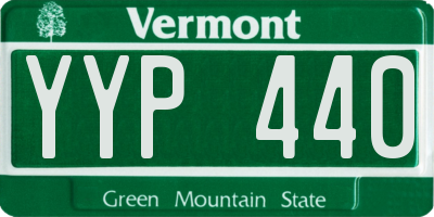 VT license plate YYP440