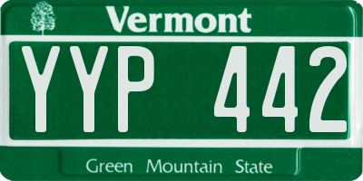 VT license plate YYP442