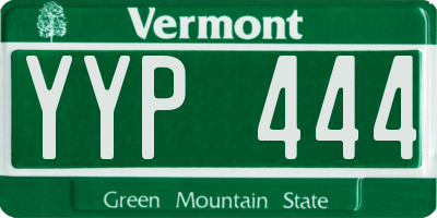 VT license plate YYP444