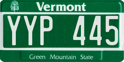 VT license plate YYP445