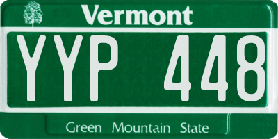 VT license plate YYP448