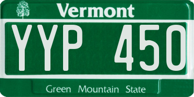 VT license plate YYP450
