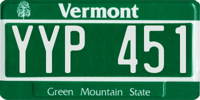 VT license plate YYP451