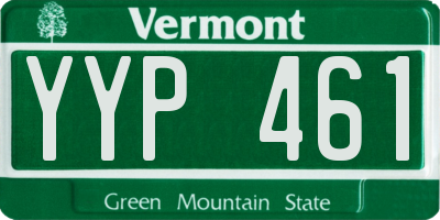 VT license plate YYP461