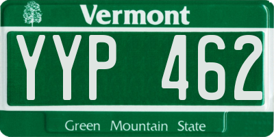 VT license plate YYP462