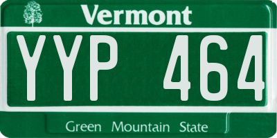 VT license plate YYP464