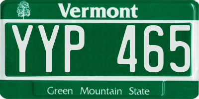 VT license plate YYP465