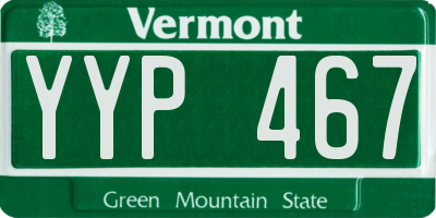 VT license plate YYP467