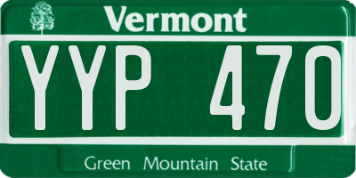 VT license plate YYP470