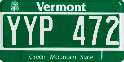 VT license plate YYP472
