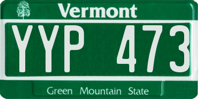 VT license plate YYP473