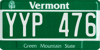 VT license plate YYP476