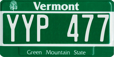VT license plate YYP477