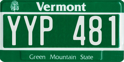 VT license plate YYP481