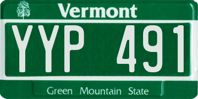 VT license plate YYP491