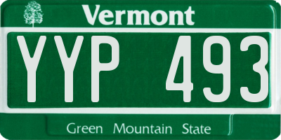 VT license plate YYP493