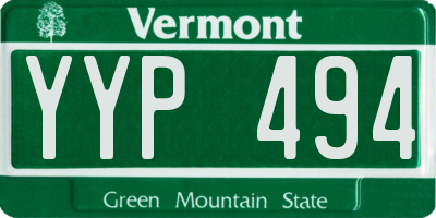 VT license plate YYP494