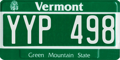 VT license plate YYP498
