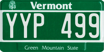 VT license plate YYP499
