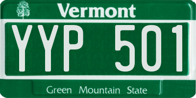 VT license plate YYP501