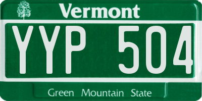 VT license plate YYP504