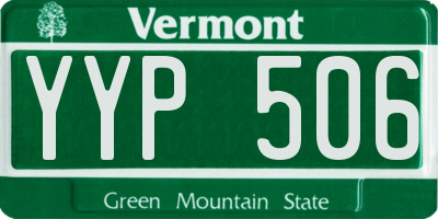VT license plate YYP506