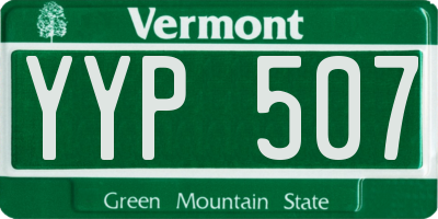 VT license plate YYP507