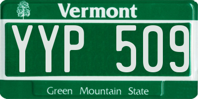 VT license plate YYP509