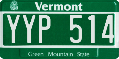 VT license plate YYP514