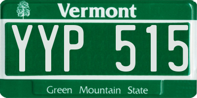 VT license plate YYP515