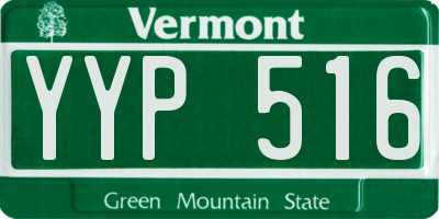 VT license plate YYP516