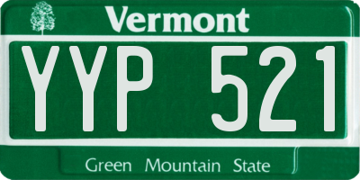 VT license plate YYP521