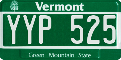 VT license plate YYP525