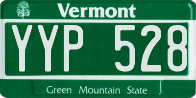 VT license plate YYP528