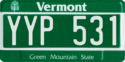 VT license plate YYP531
