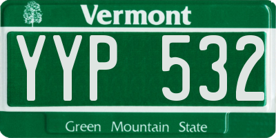VT license plate YYP532