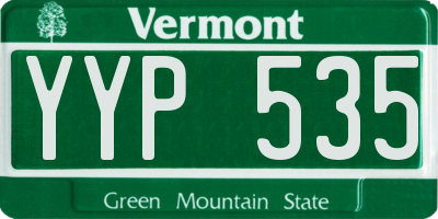 VT license plate YYP535