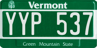 VT license plate YYP537