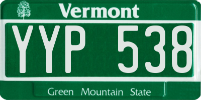 VT license plate YYP538
