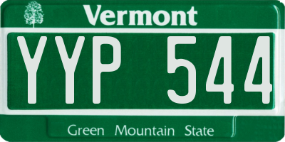 VT license plate YYP544