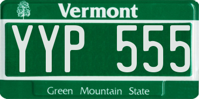 VT license plate YYP555