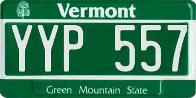 VT license plate YYP557